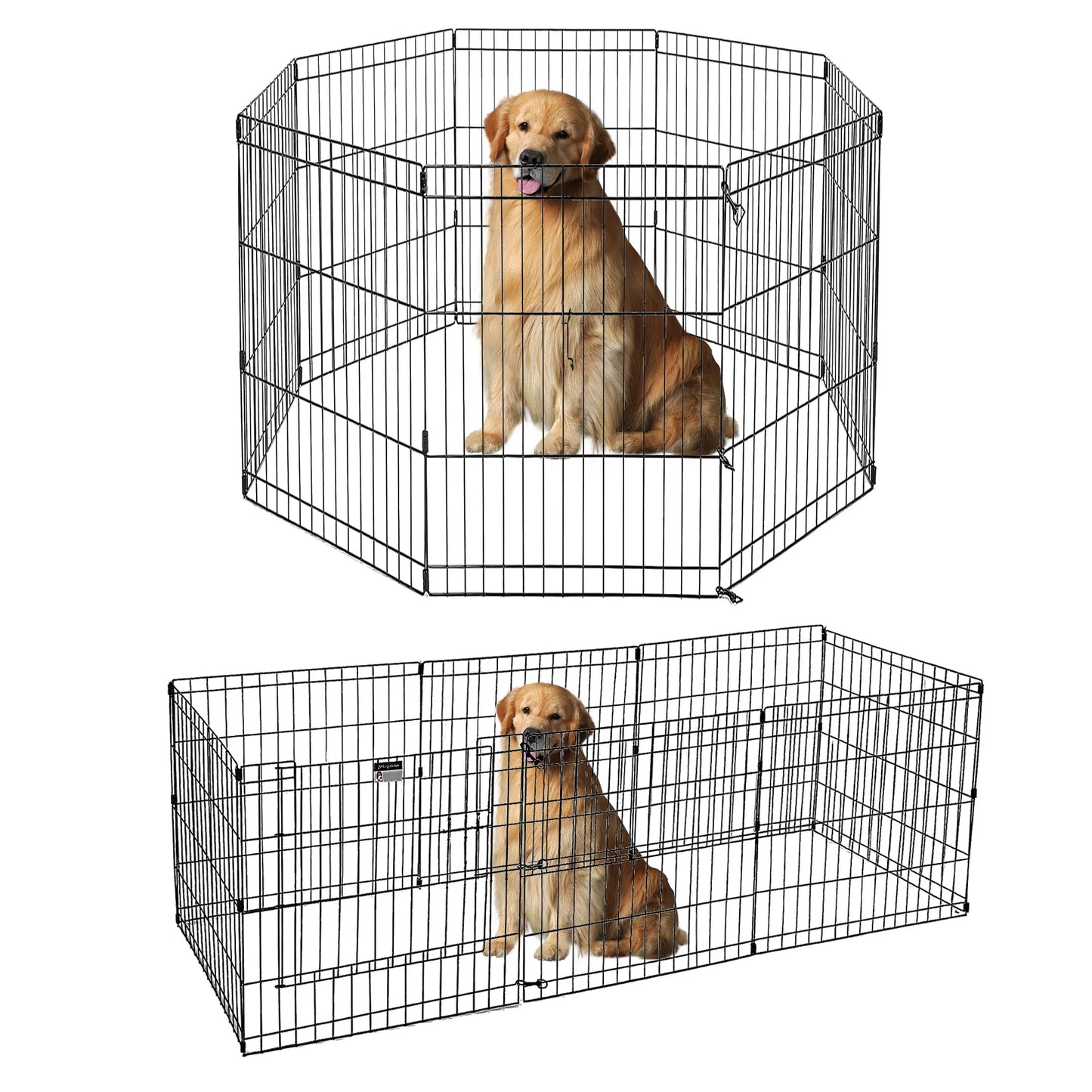 Foldable Metal Dog Playpen For Indoor Outdoor Pets Easy Assemble