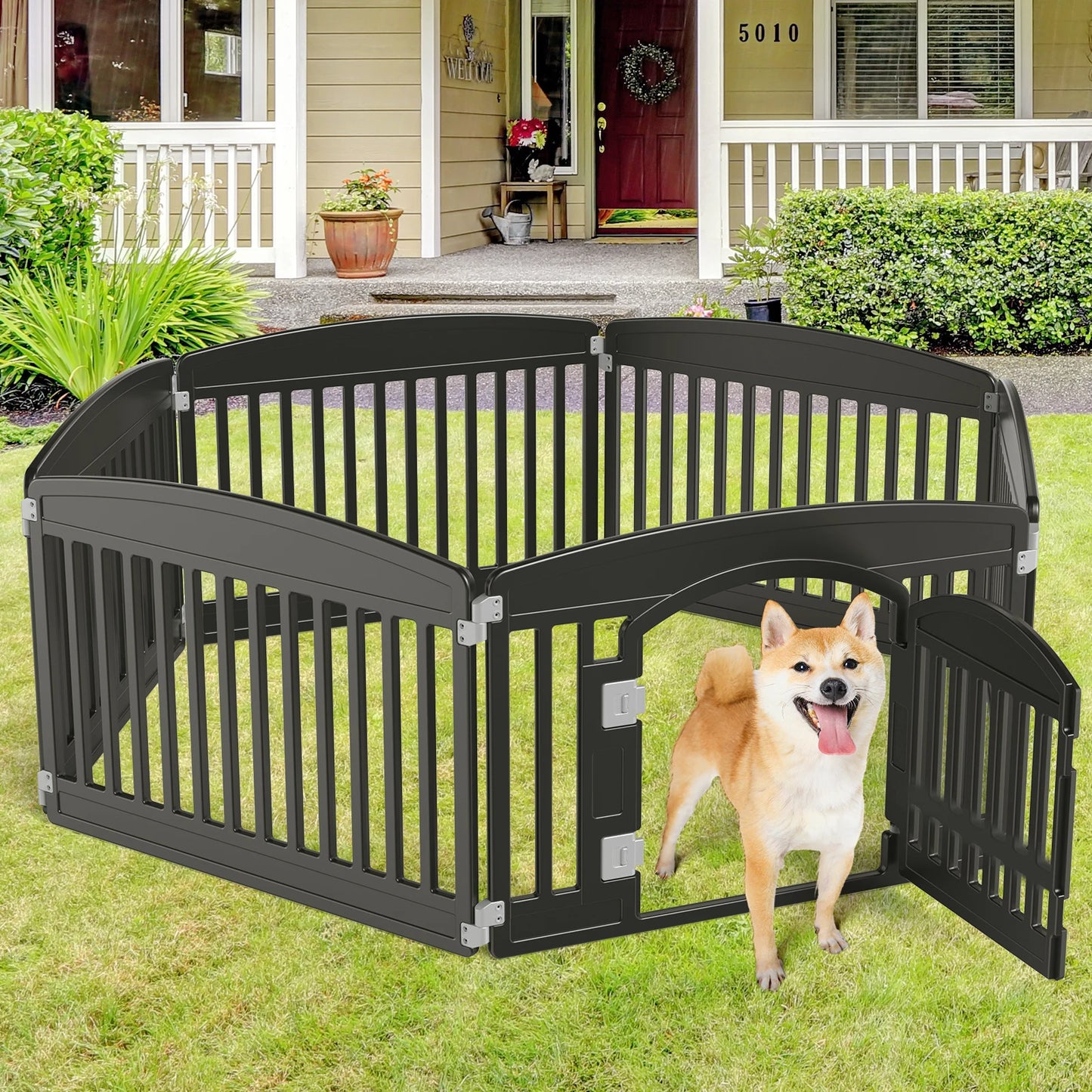 Hign-concerned Dog Playpen Indoor Outdoor Folding Portable Fence
