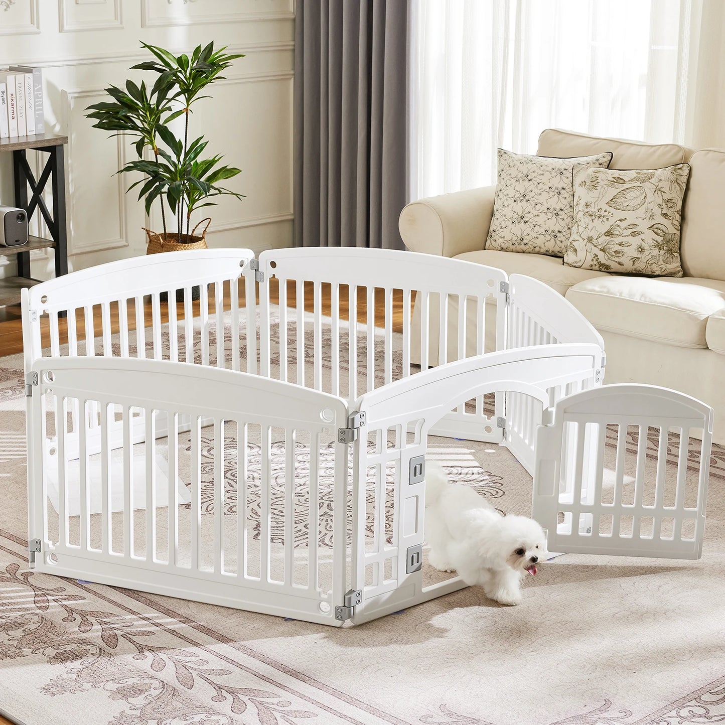 Hign-concerned Dog Playpen Indoor Outdoor Folding Portable Fence