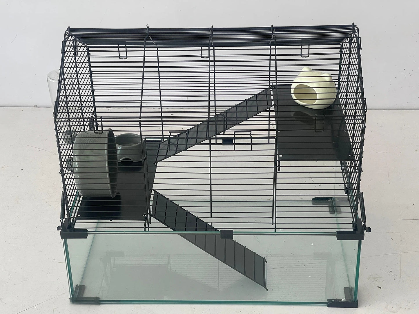 TWISTER.CKCN Metal Hamster Cage With Water Bottle For Rats Hamsters