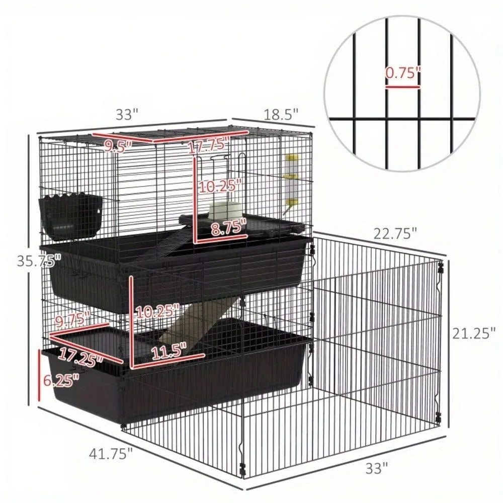 Guangdong Small Animal Cage and Playpen for Guinea Pigs