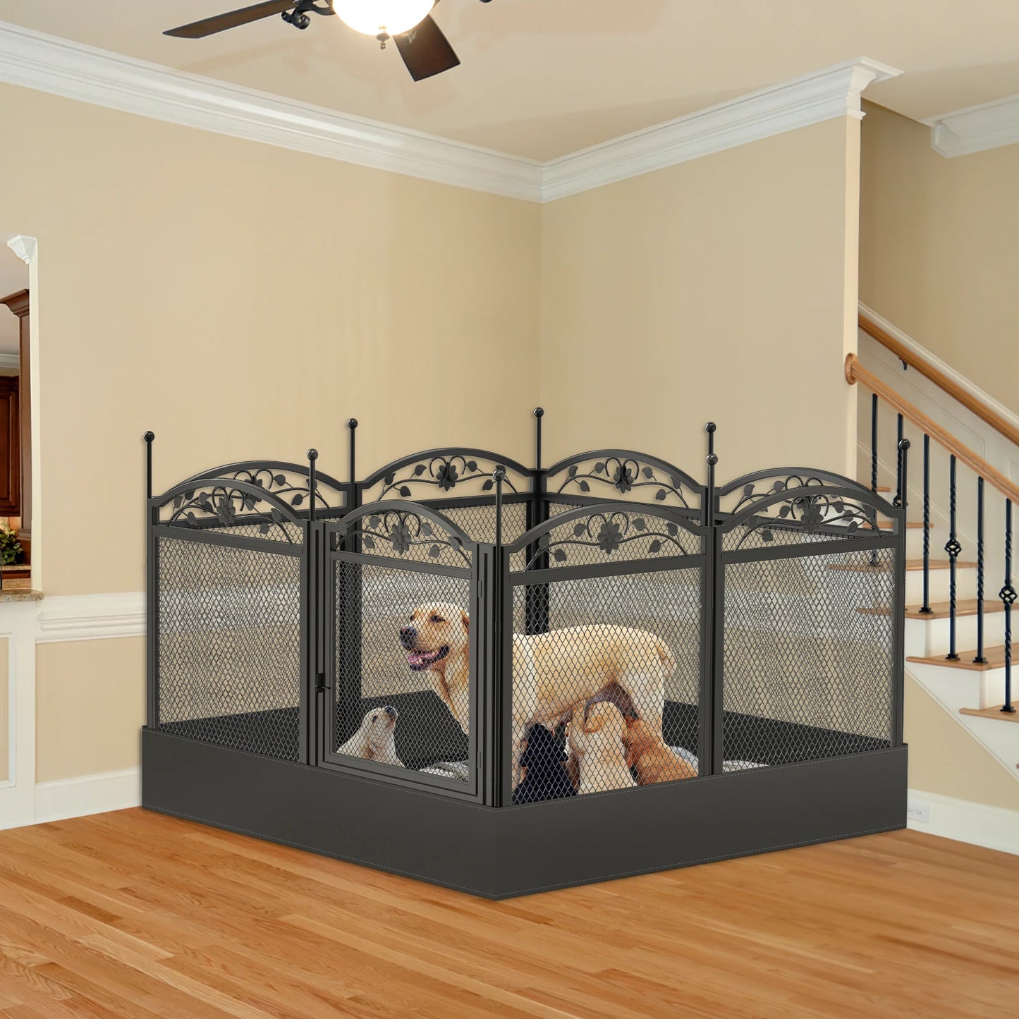 BINGOPAW Heavy Duty Dog Playpen For Indoor And Outdoor Use