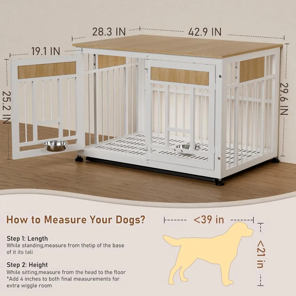 ZHUOTING Heavy Duty Dog Crate Furniture End Table Indoor