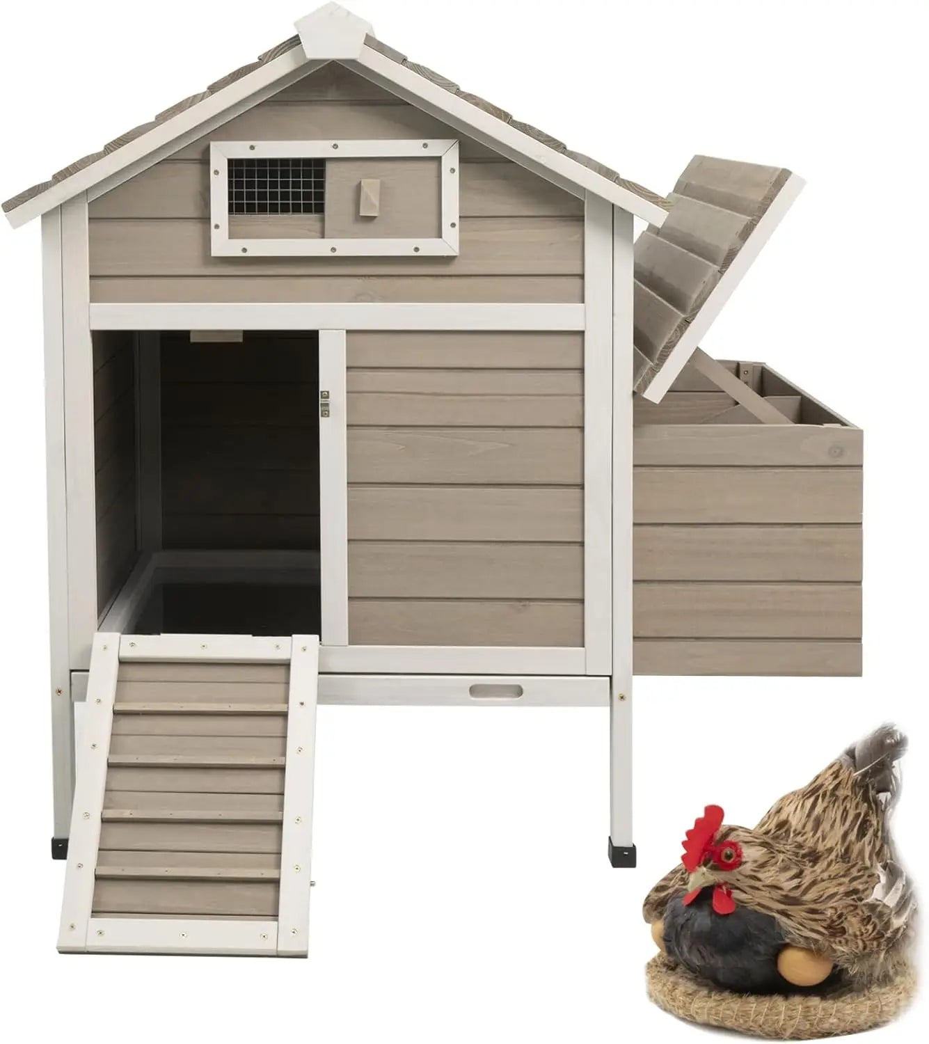 PetsCosset Chicken Coop With Nesting Box Hen House And Ramp