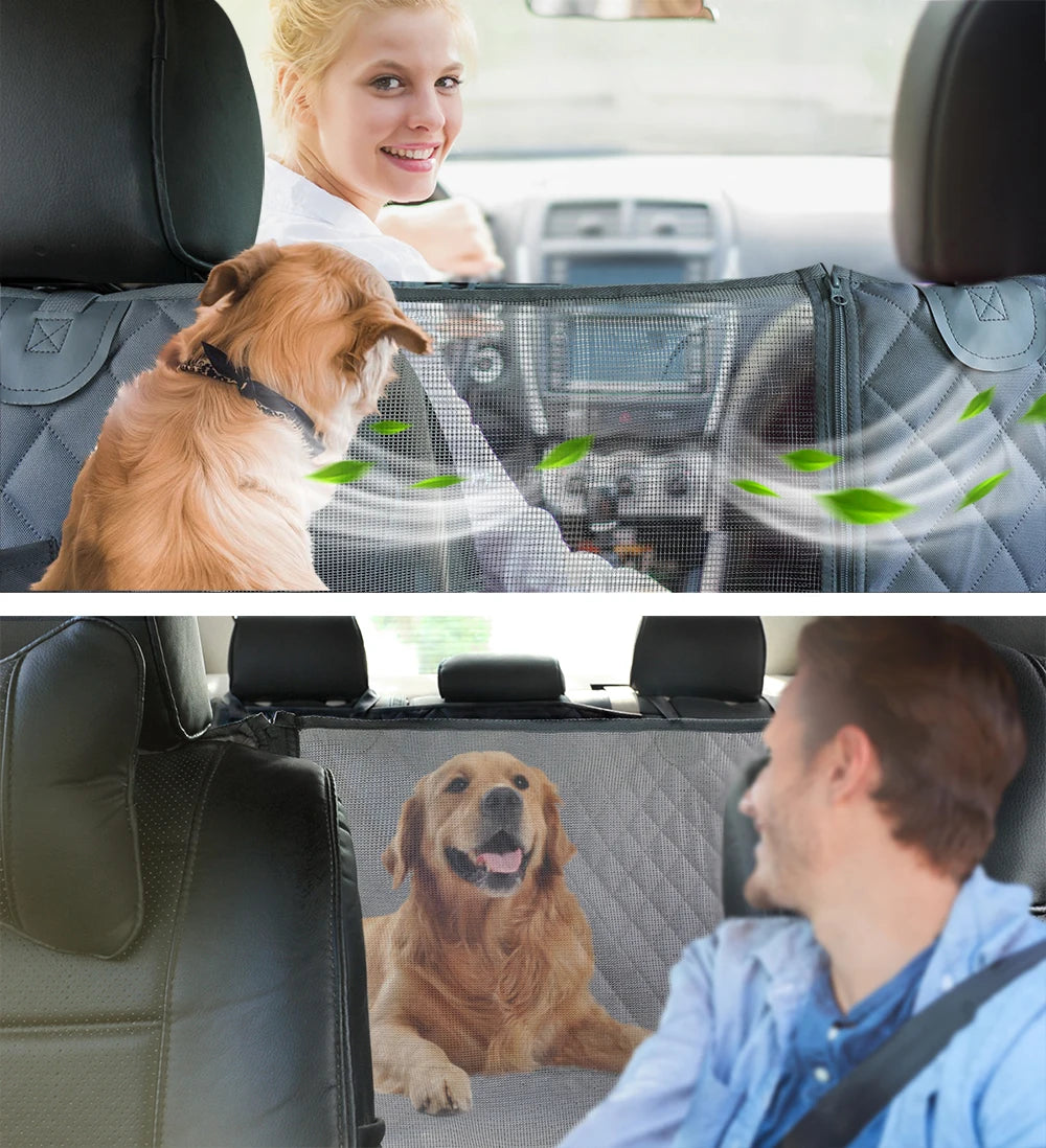 Waterproof Dog Car Seat Cover Hammock Safety Belt For SUV