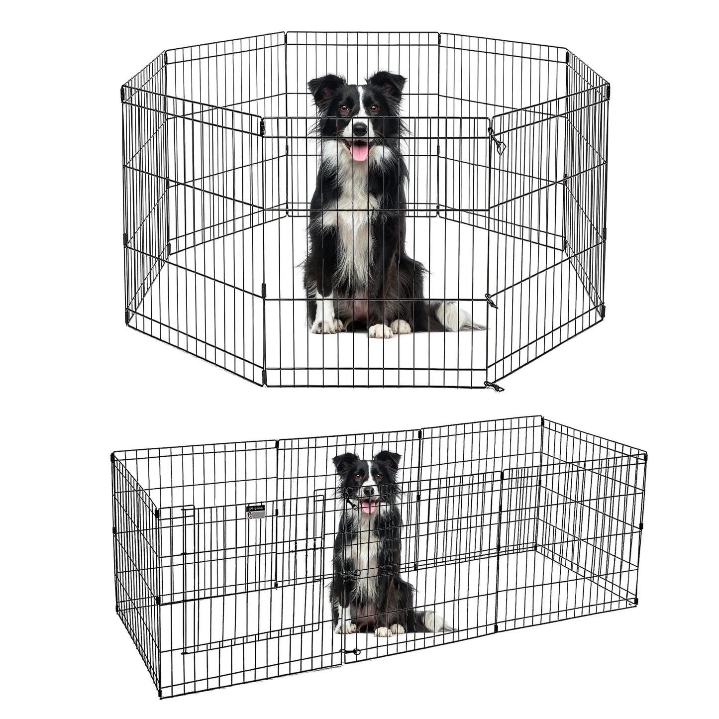 Foldable Metal Dog Playpen For Indoor Outdoor Pets Easy Assemble