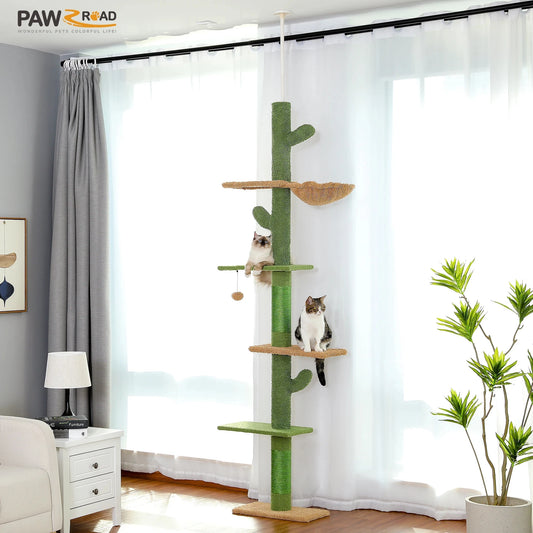 PAWZ Road 5-Tier Floor to Ceiling Cat Tree Scratching Post