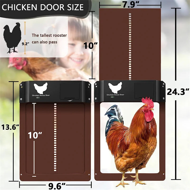 Choice Automatic Chicken Coop Door Opener Battery Powered Light Sensor