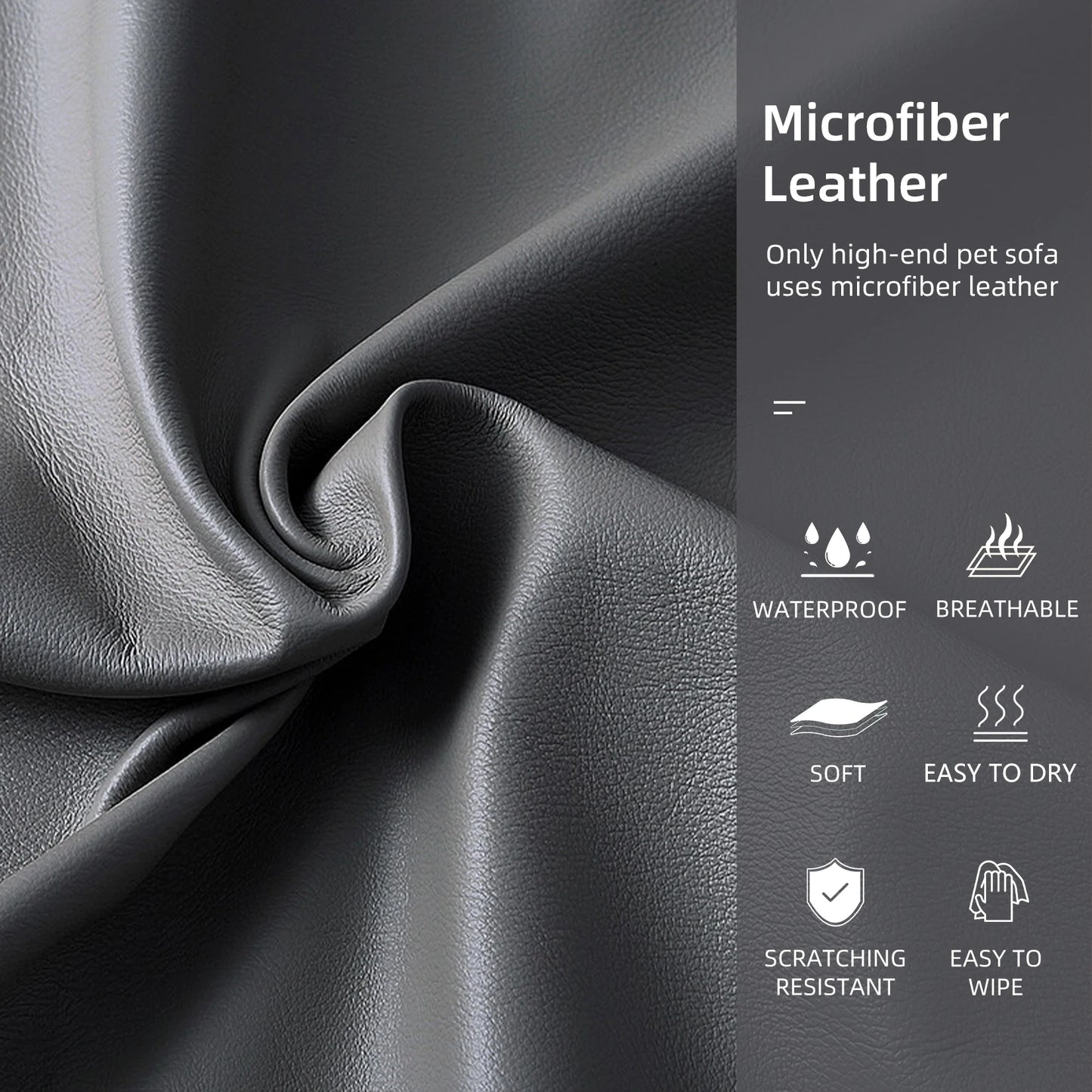 BINGOPAWCN Elevated Dog Bed Sofa With Microfiber Leather Cover