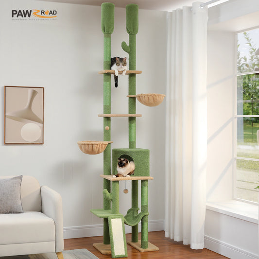 PAWZ Road Cactus Cat Tree Floor To Ceiling Cat Tower