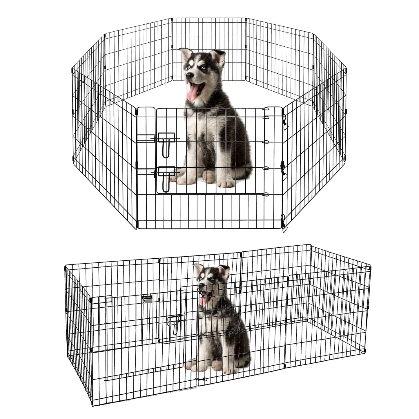 Foldable Metal Dog Playpen For Indoor Outdoor Pets Easy Assemble