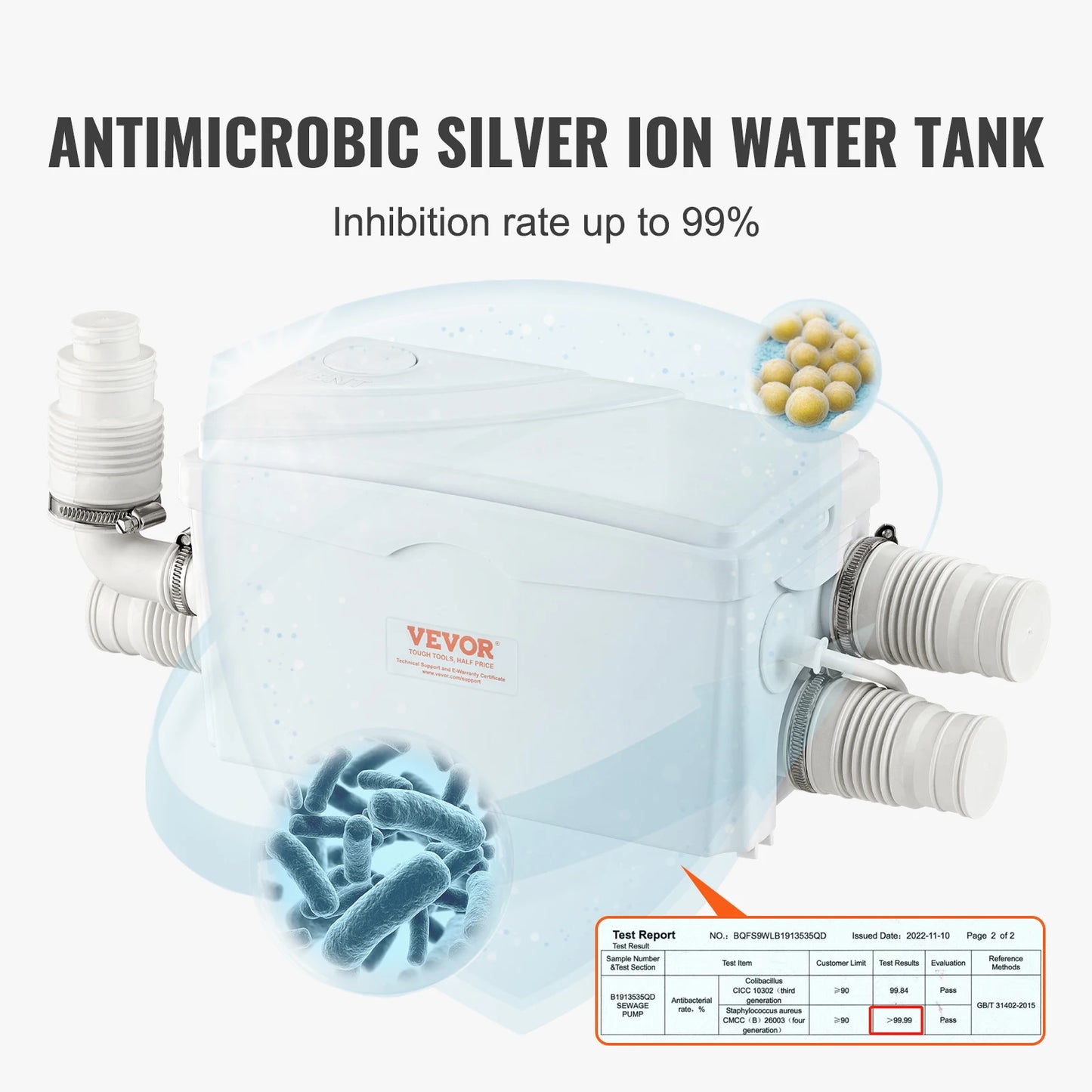 SucceBuy Macerator Pump 350W 6000 LPH Sewage Submersible Pump