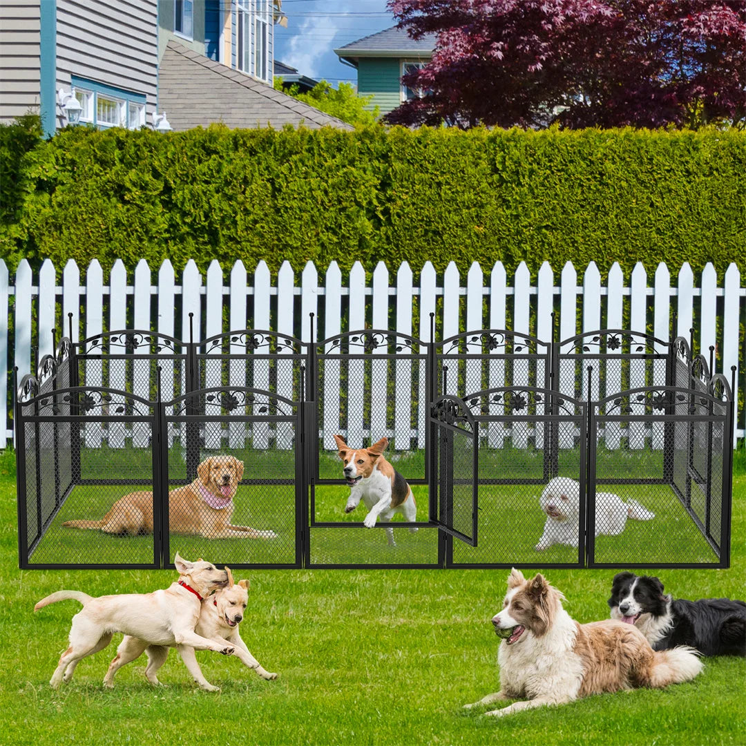 BINGOPAW Heavy Duty Dog Playpen For Indoor And Outdoor Use