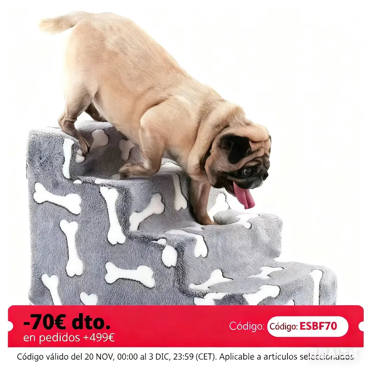 Dog Door Bone Shaped Pet Ramp Stairs for Medium Dogs