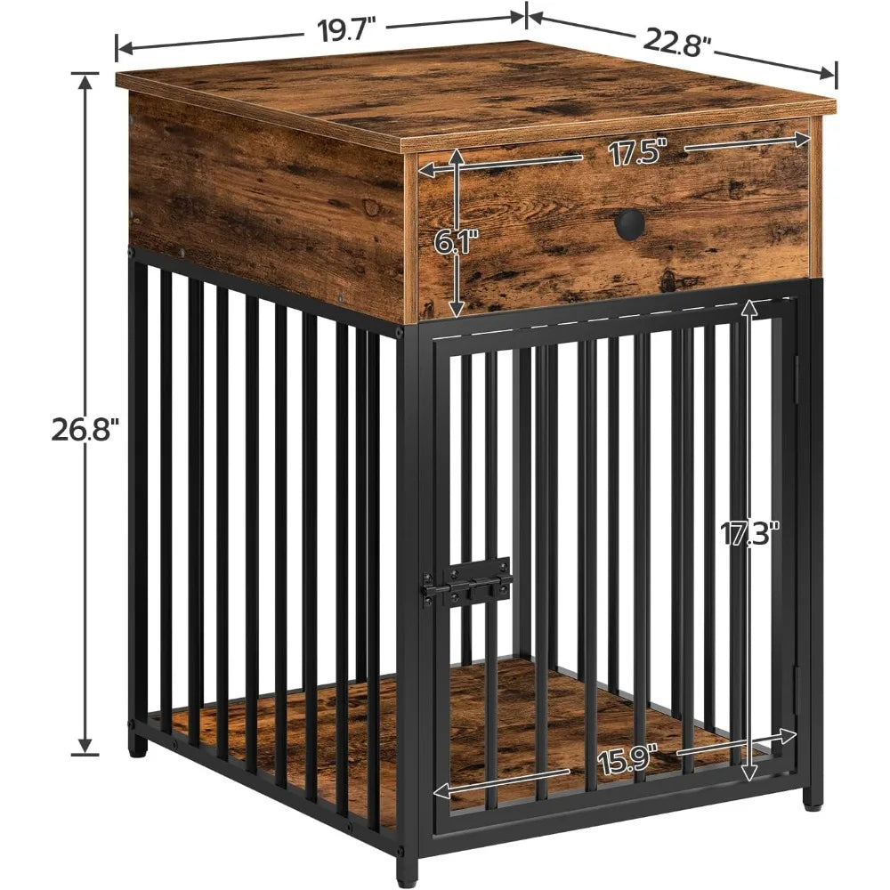 DAFIFY Dog Crate Furniture End Table For Small Dogs