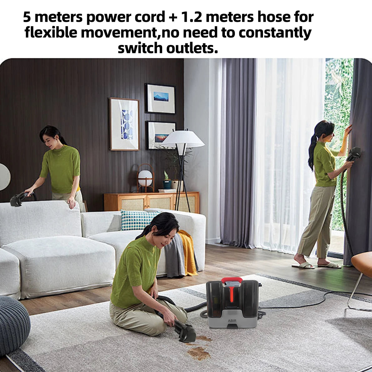 ABIR G80 Handheld Carpet Cleaner Wet Dry Vacuum For Home