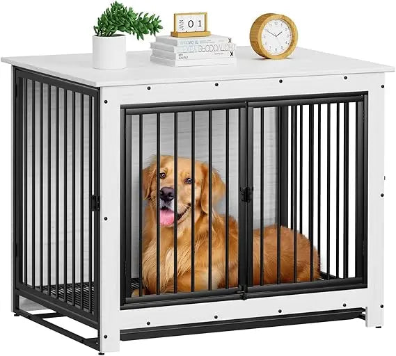 High Concerned Dog Crate Furniture Wooden Kennel Indoor