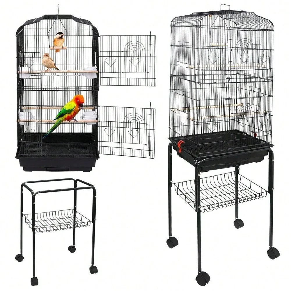 Guangdong Iron Bird Cage For Cockatiel Parakeet With Stand