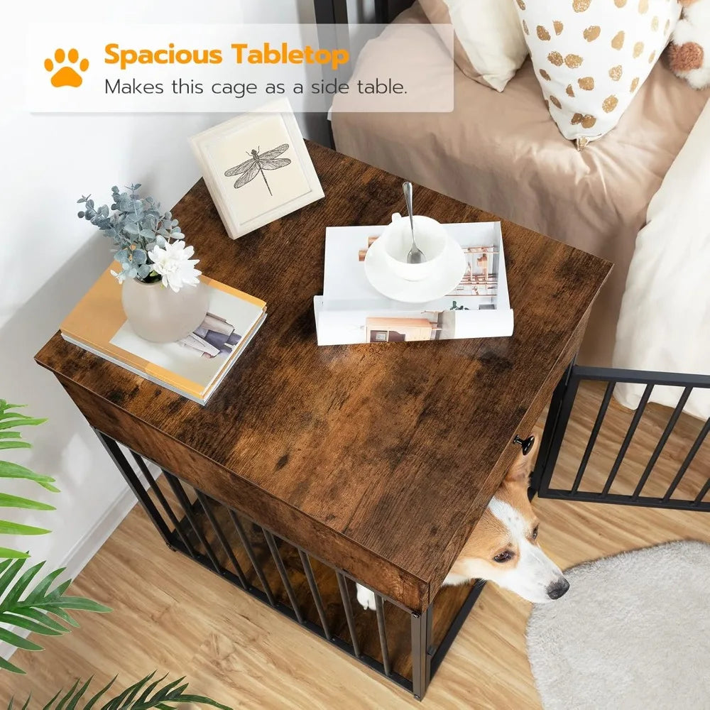 DAFIFY Dog Crate Furniture End Table For Small Dogs