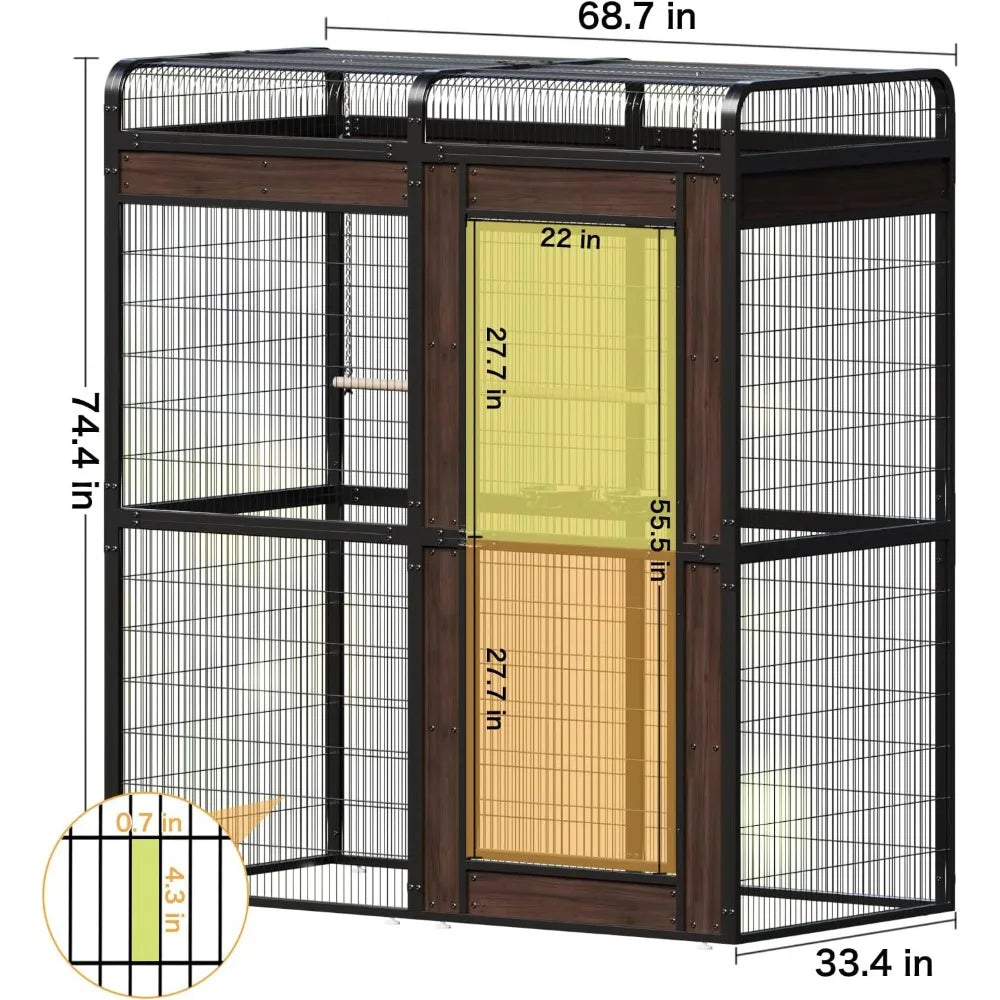 Gap Stainless Steel Bird Cage For Parrots And Budgies