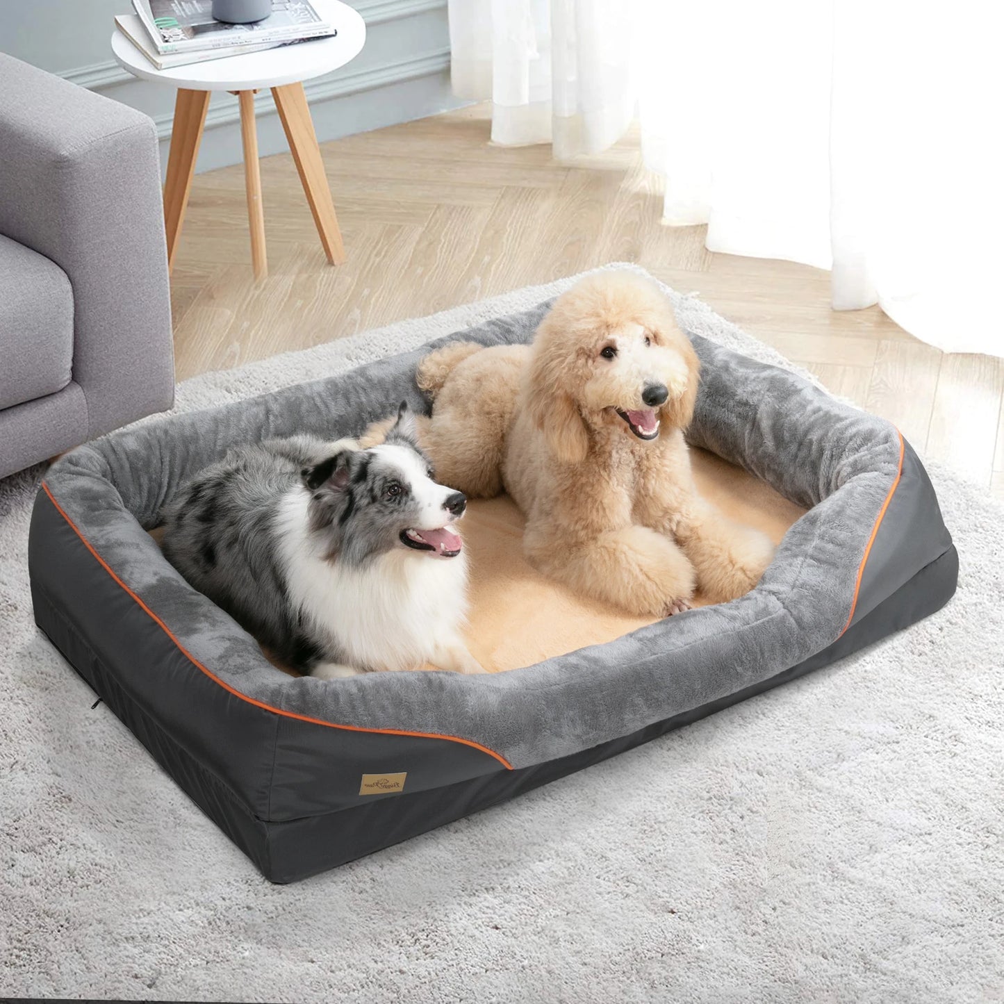 BINGOPAWCN Dog Bed With Removable Washable Cover Waterproof