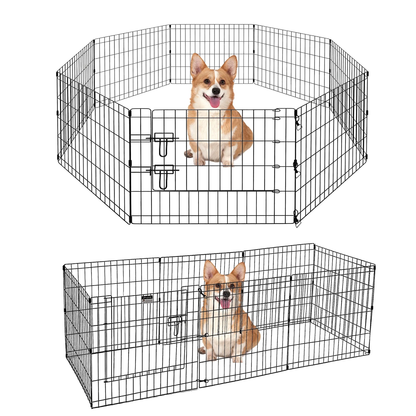 Foldable Metal Dog Playpen For Indoor Outdoor Pets Easy Assemble