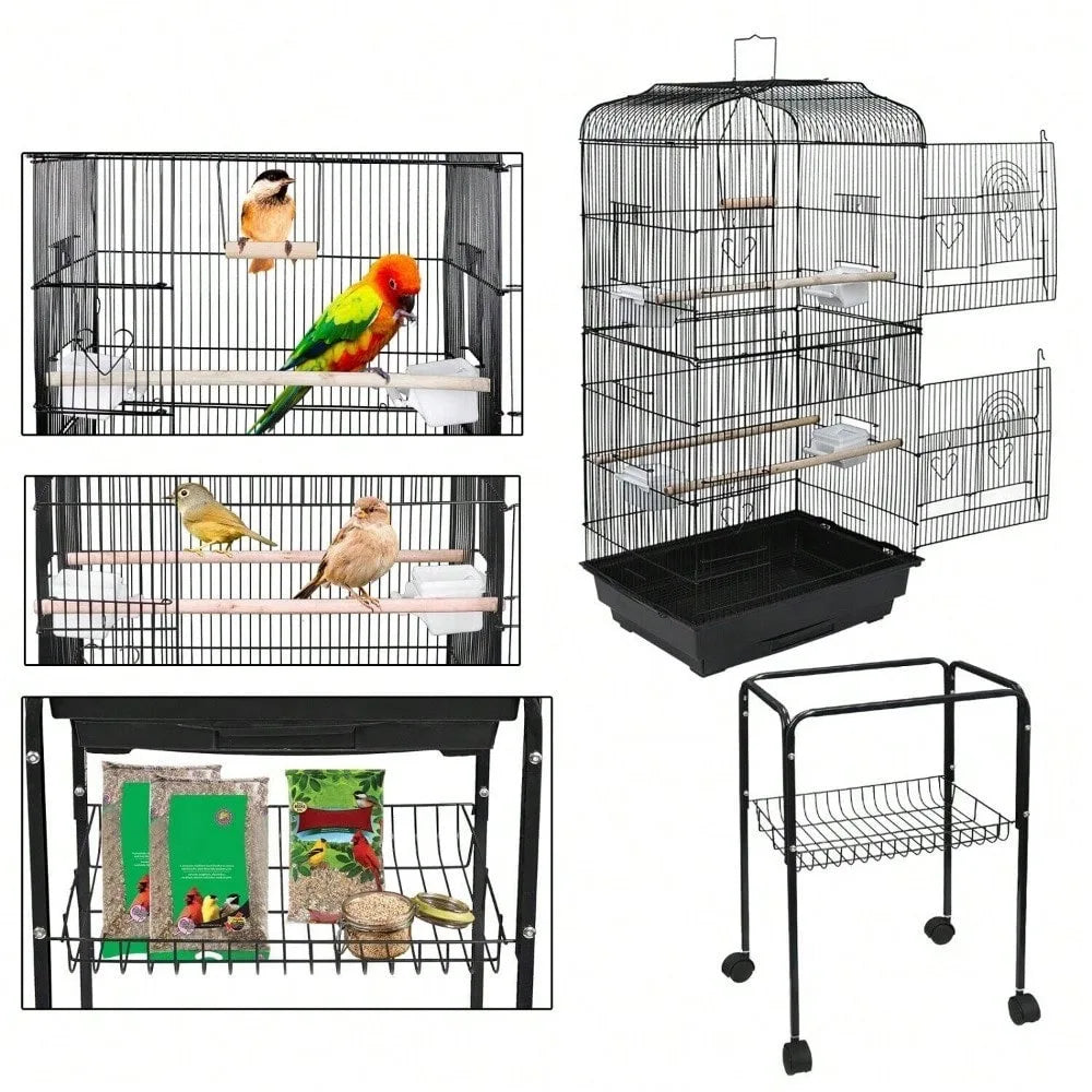 Guangdong Iron Bird Cage For Cockatiel Parakeet With Stand