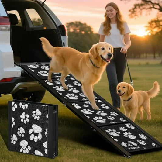 Dog Door Portable Folding Aluminum Pet Ramp Non Slip