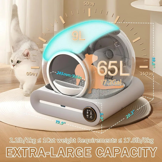 Automatic Self Cleaning Cat Litter Box for Multiple Cats