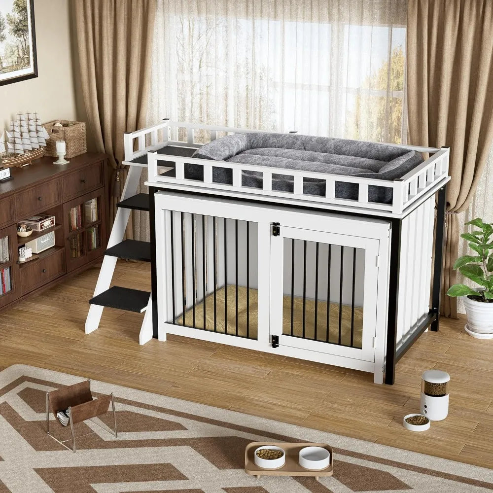 DAFIFY LoftStyle Dog Crate Furniture With Double Doors HeavyDuty Kennel