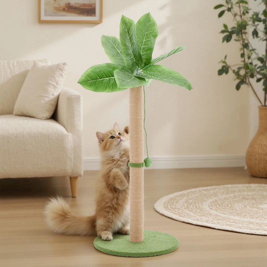 JHK Cat Scratching Post With Dangling Ball Sisal Post