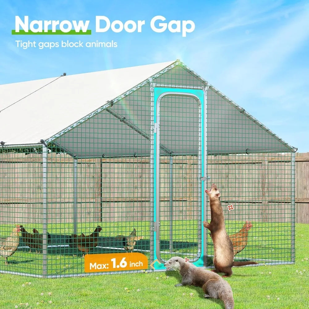 Galvanized Hardware Cloth Chicken Coop Run With Waterproof Roof