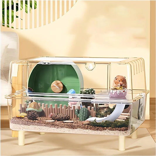 Guangdong Two Floor Hamster And Guinea Pig Cage With Deluxe Acrylic Door