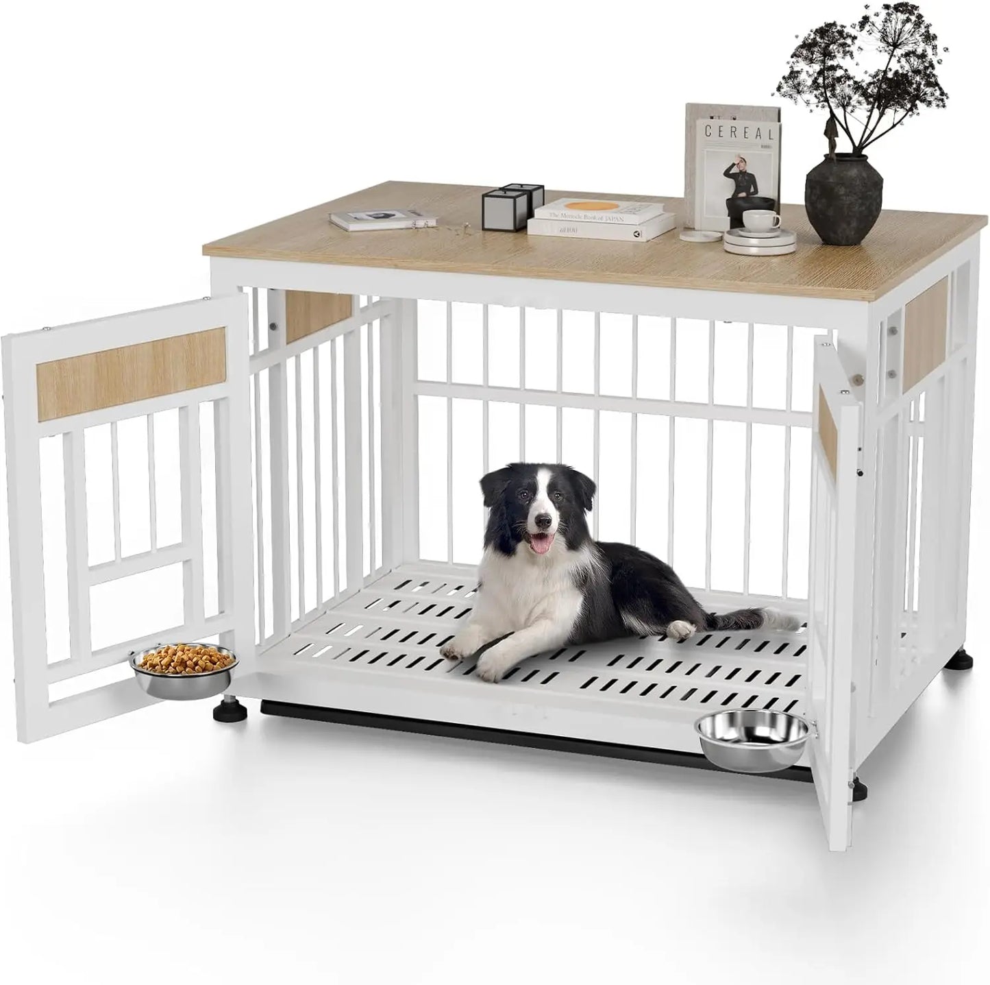 ZHUOTING Heavy Duty Dog Crate Furniture End Table Indoor