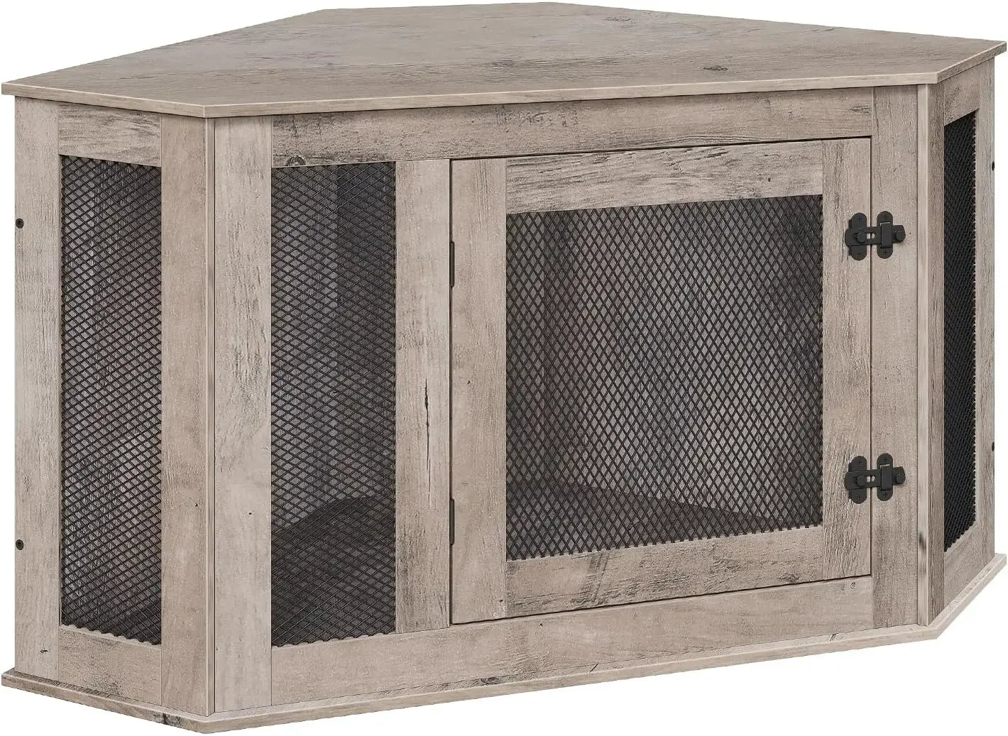 High Concerned Corner Dog Crate Furniture Wooden End Table Kennel