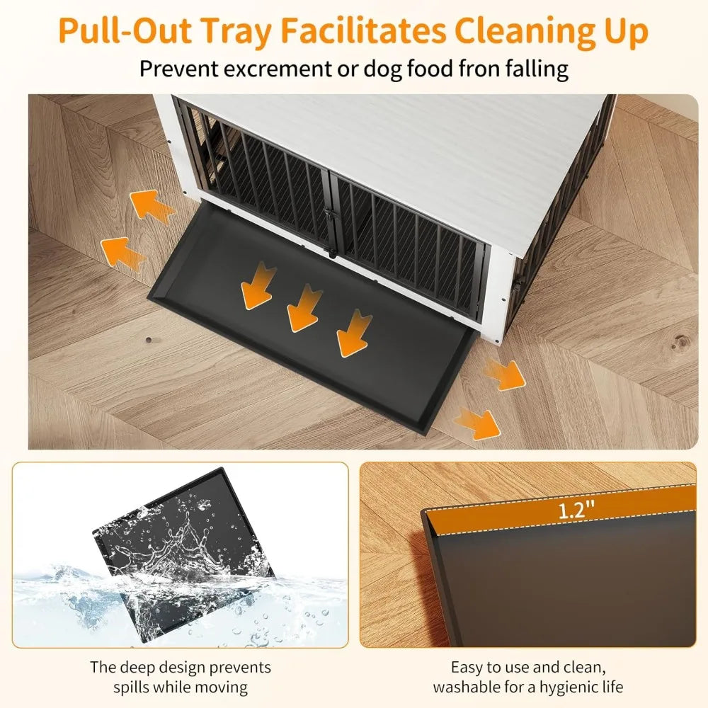 High Concerned Dog Crate Furniture Wooden Kennel Indoor