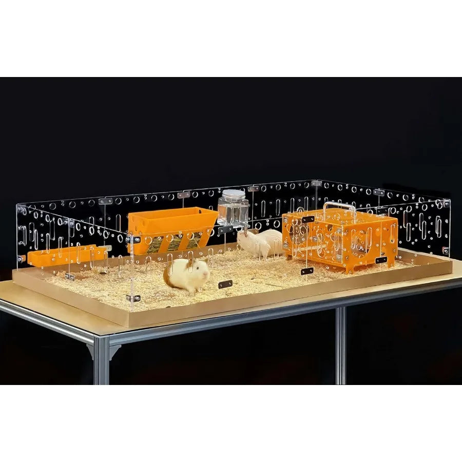 Extendable Wooden Cage For Small Animals Guinea Pigs Rabbits Quails