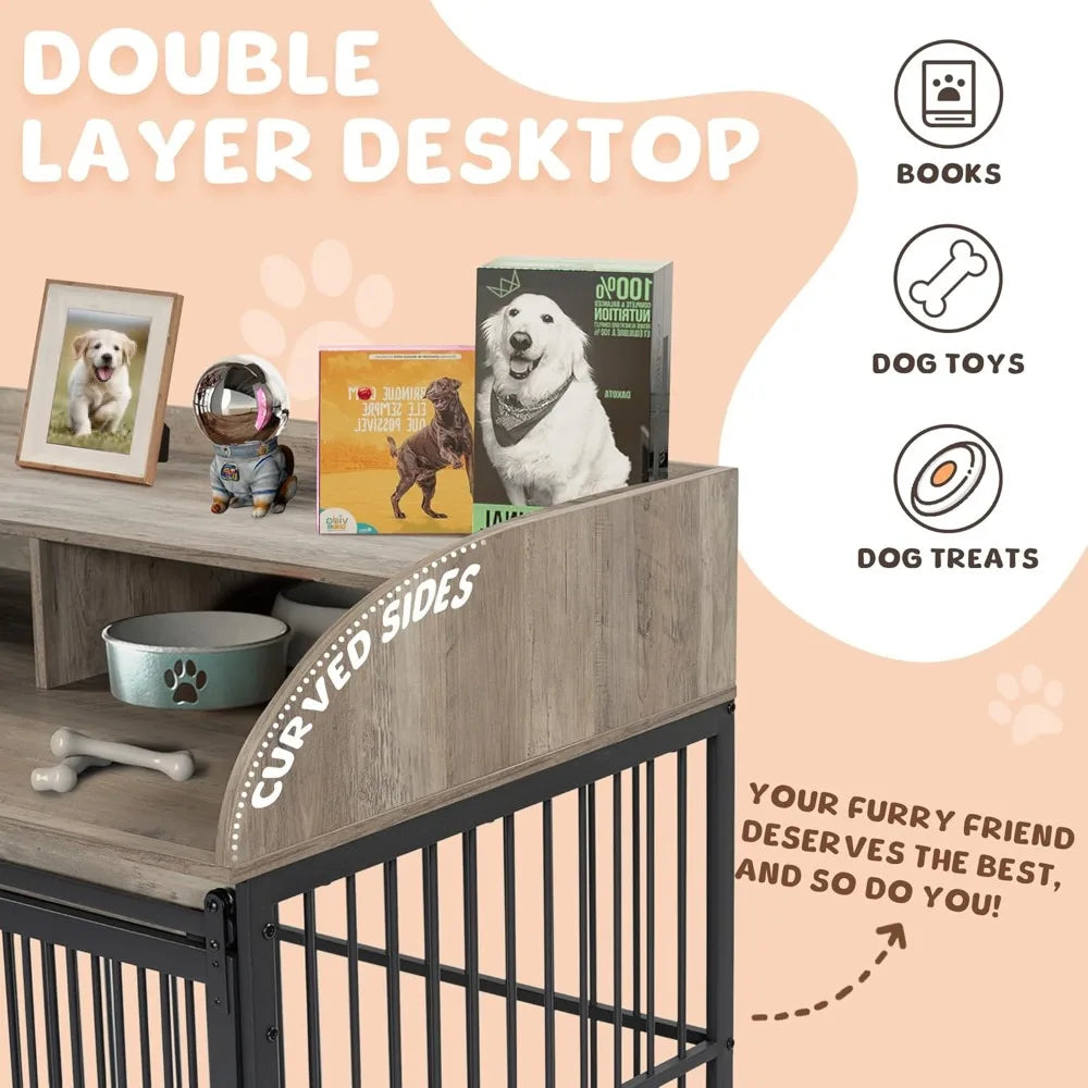 Gap Dog Crate Furniture With Sliding Barn Door End Table Storage Shelf