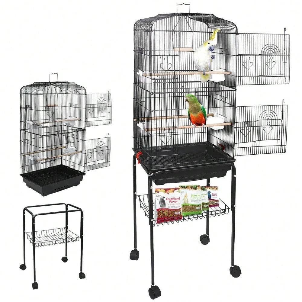 Guangdong Iron Bird Cage For Cockatiel Parakeet With Stand