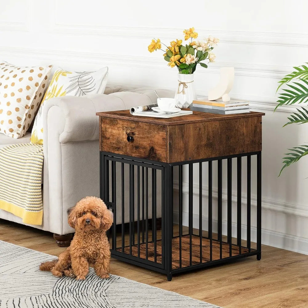 DAFIFY Dog Crate Furniture End Table For Small Dogs
