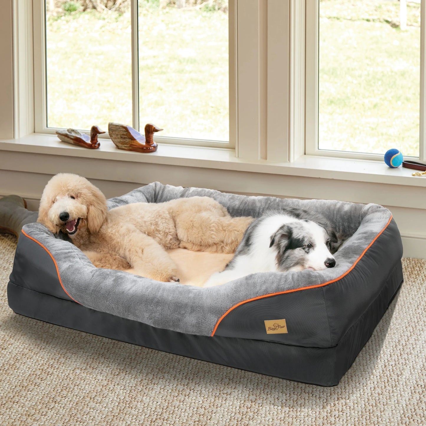 BINGOPAWCN Dog Bed With Removable Washable Cover Waterproof