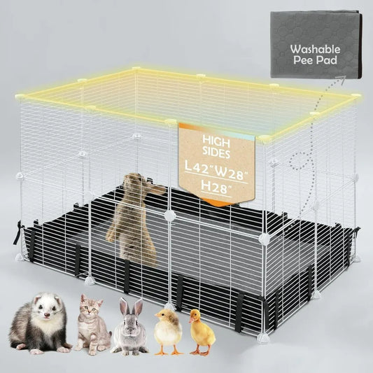 Hign-concerned Guinea Pig Enclosure CC Cage With Waterproof PVC Liner