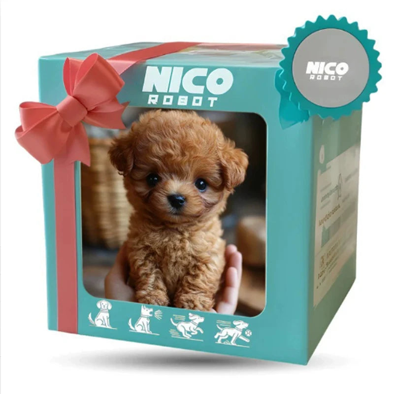 MINISOCN Cute Plush Robot Puppy Interactive Walking Toy Barking Tail Wagging