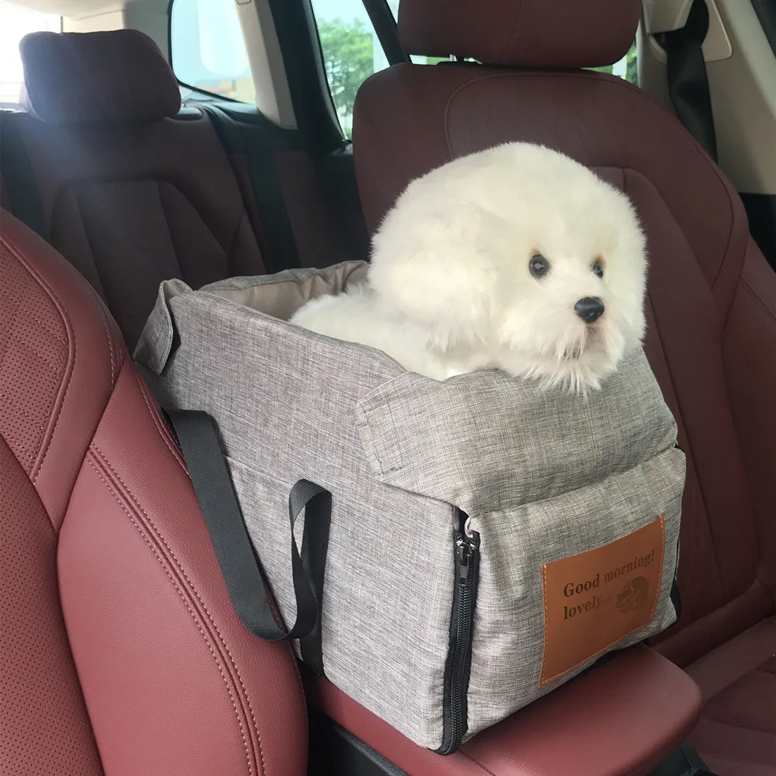 Portable Console Booster Car Seat for Small Dogs and Cats