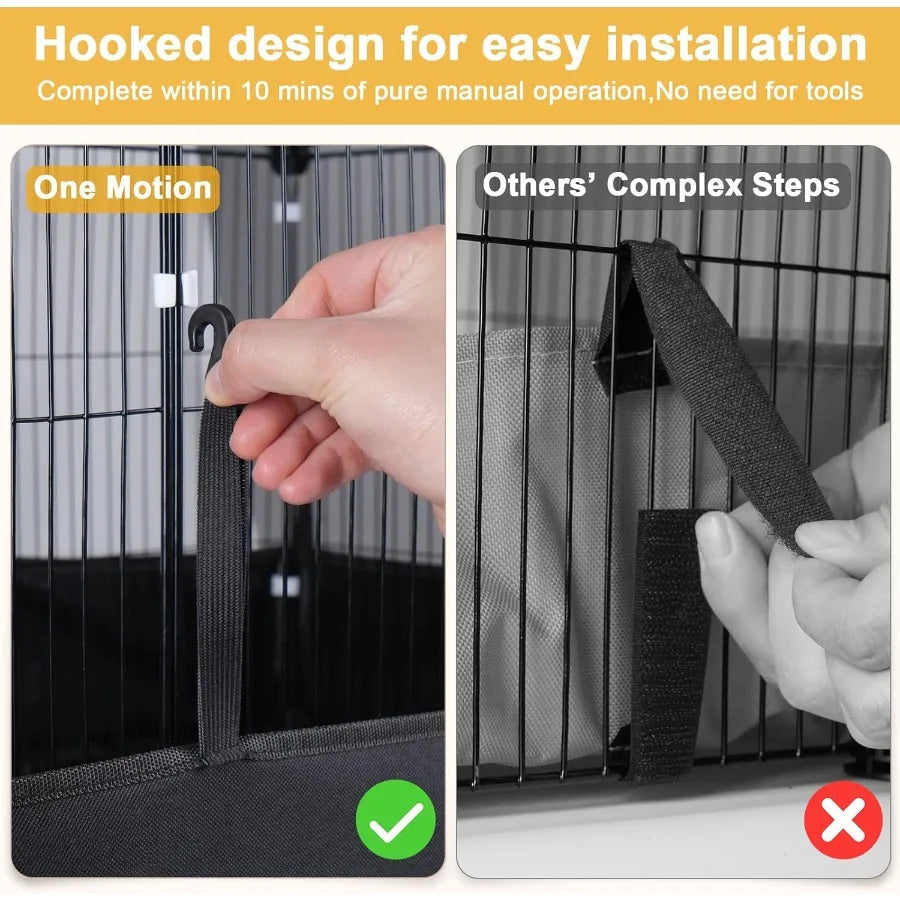 Guinea Pig Cage With Top Cover 12 Panel Playpen And Waterproof Liner