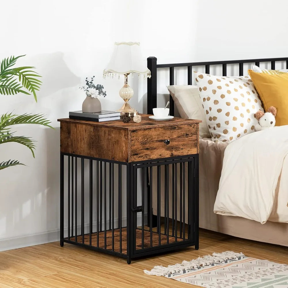 DAFIFY Dog Crate Furniture End Table For Small Dogs
