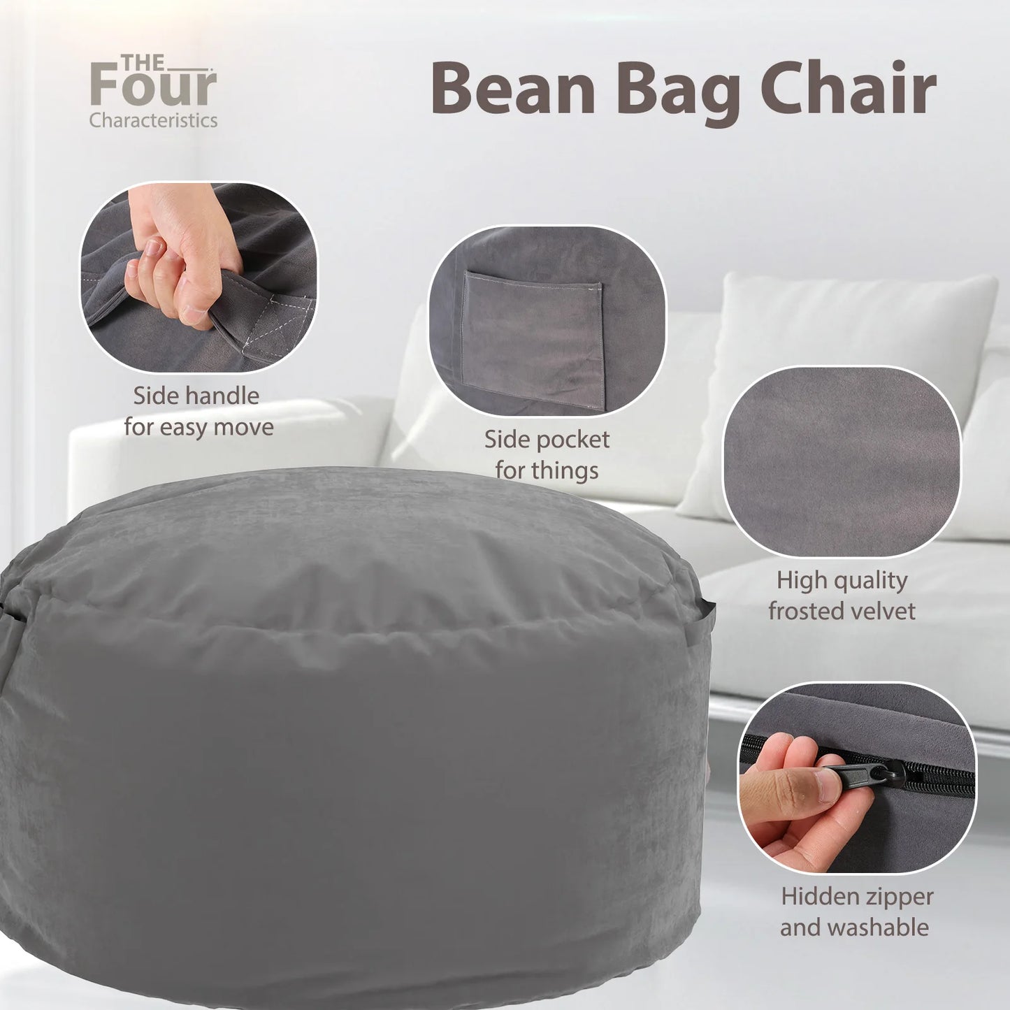 JHK Bean Bag Chair Oversized For Gaming And Reading