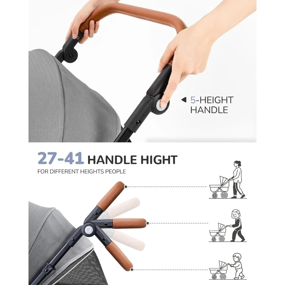 TIFICY Dog Stroller For Large And Medium Dogs Foldable Ventilated Heavy Duty