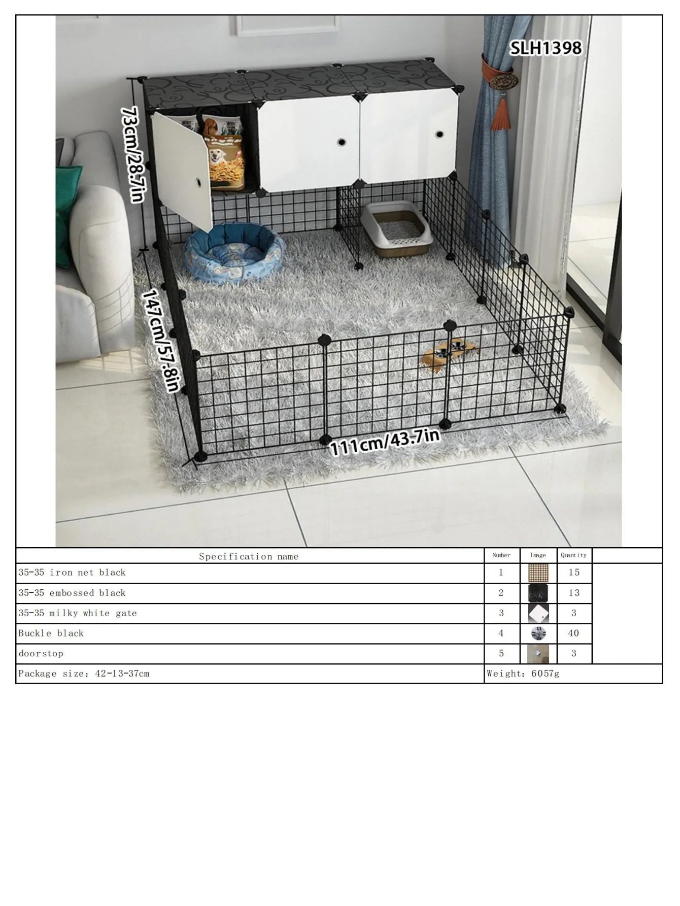 Zhejiang Pet Fence Dog Barrier For Small And Medium Dogs