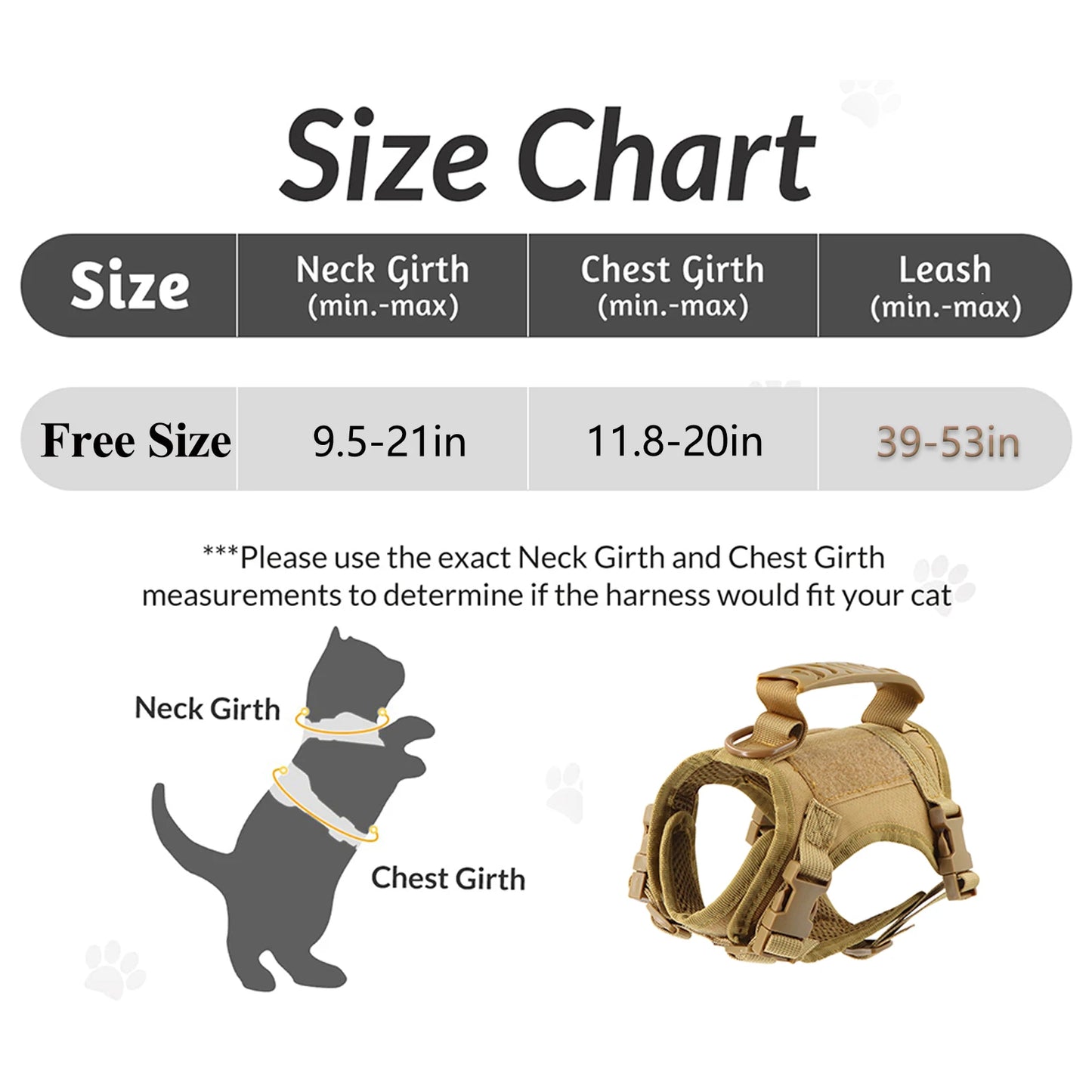 PETRAVEL Tactical Cat Harness With Handle For Training And Walking